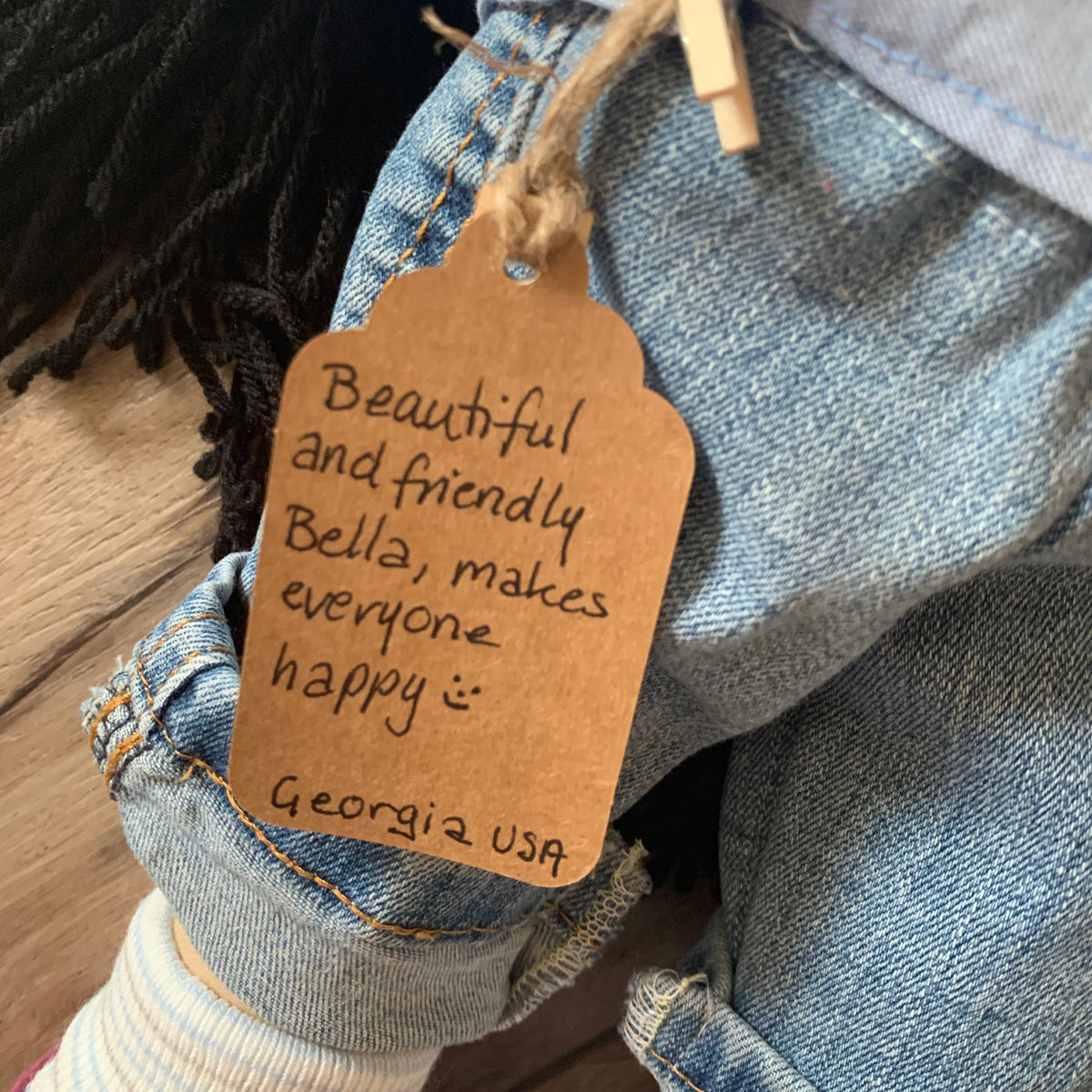Bella Lappentot in blue jeans and linen blouse